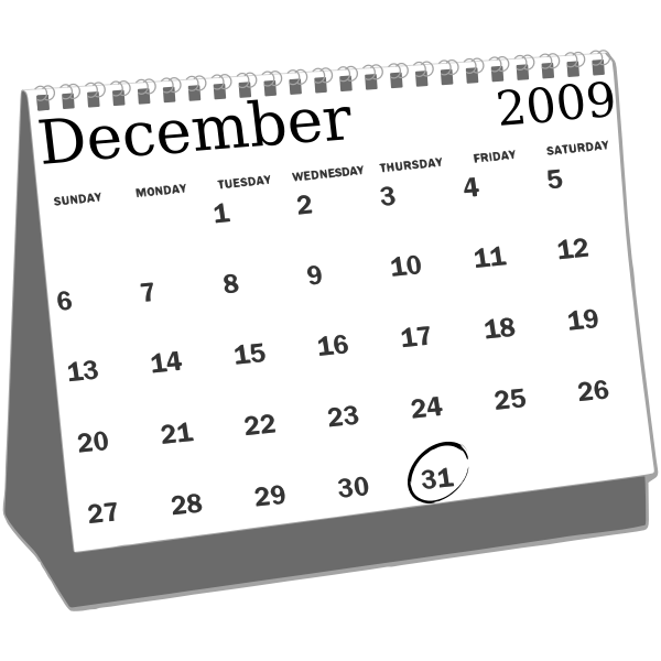 Desk calendar icon vector drawing