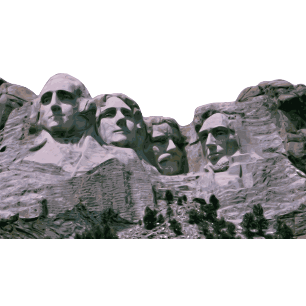 Mount Rushmore vector image