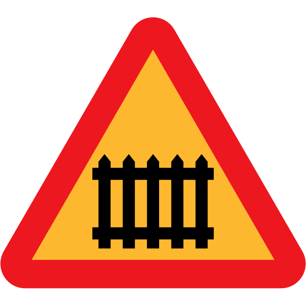 Gate ahead sign vector illustration