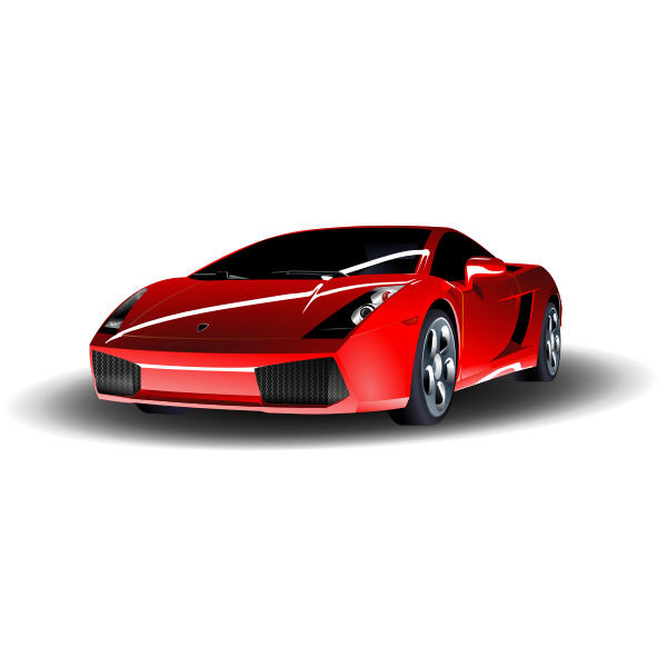 Red Lamborghini vector art