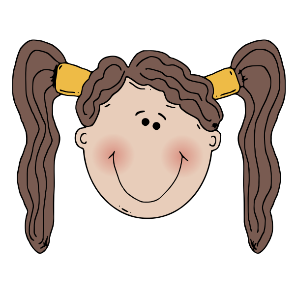 Geek girl face vector