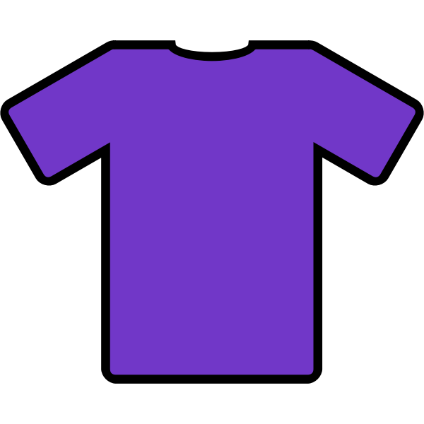 Purple t-shirt vector drawing