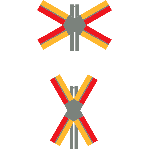 Railway crossing road sign vector