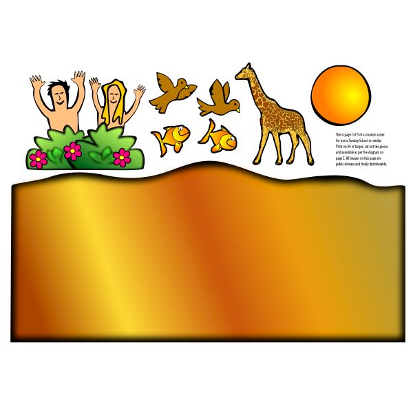 Creation scene vector image 2