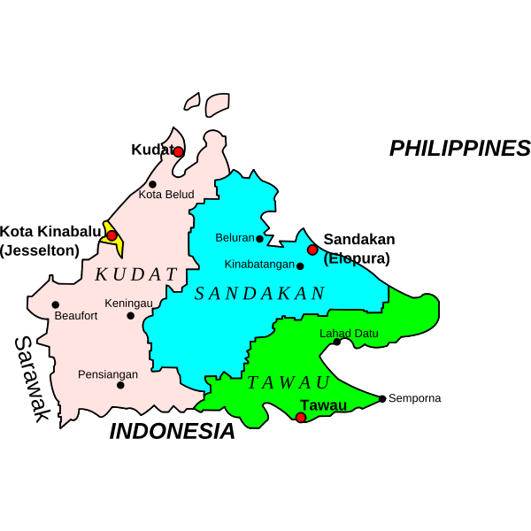 Map of Sabah