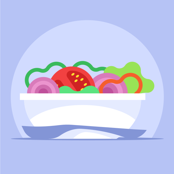 Fresh Vegetable Salad in a Bowl