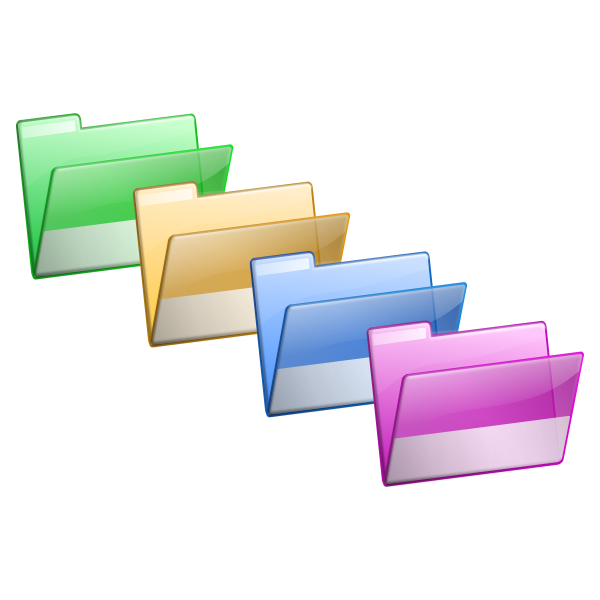 Folders selection vector image