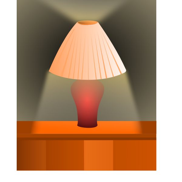 Shaded lamp