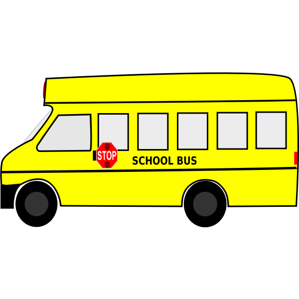 Yellow school bus vector graphics