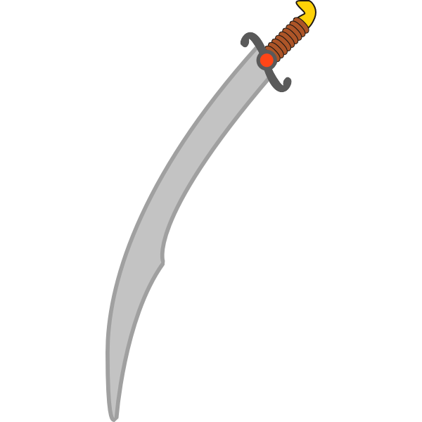 Cartoon scimitar