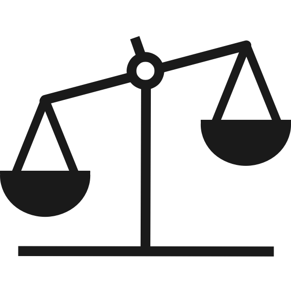 Vector image of weighing scales icon