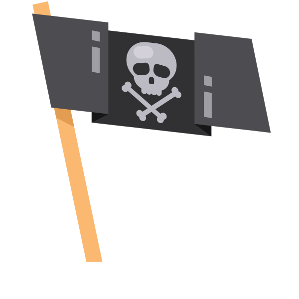 Sea pirates flag