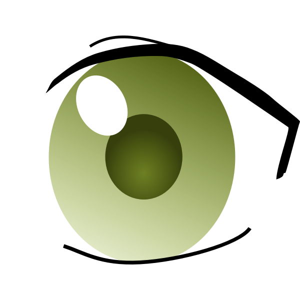 Left manga eye vector image