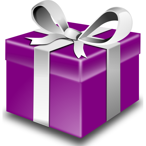 Purple present vector