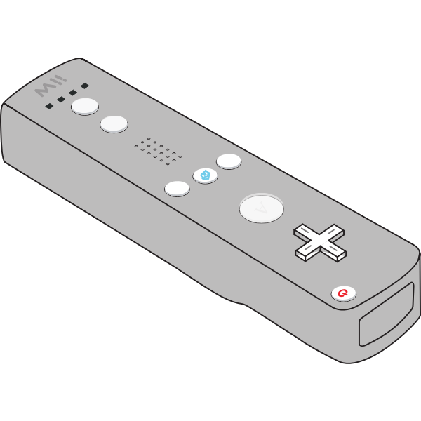 Vector image of Nintendo Wii remote control