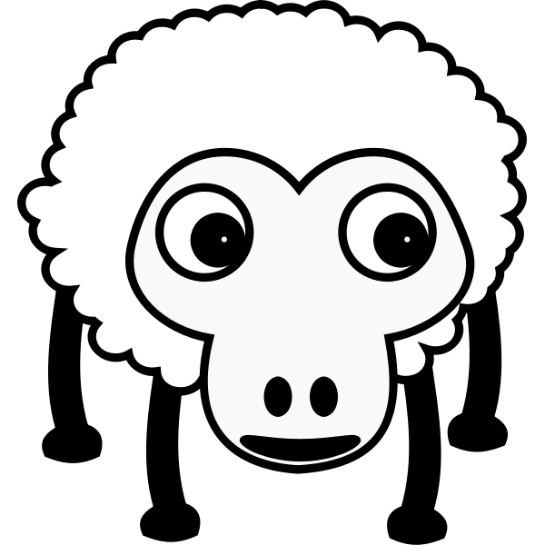 Caricature of sheep