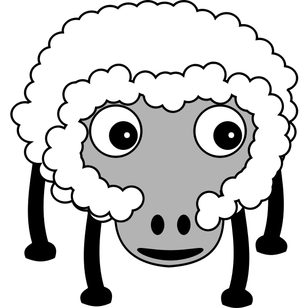 Caricature of a sheep