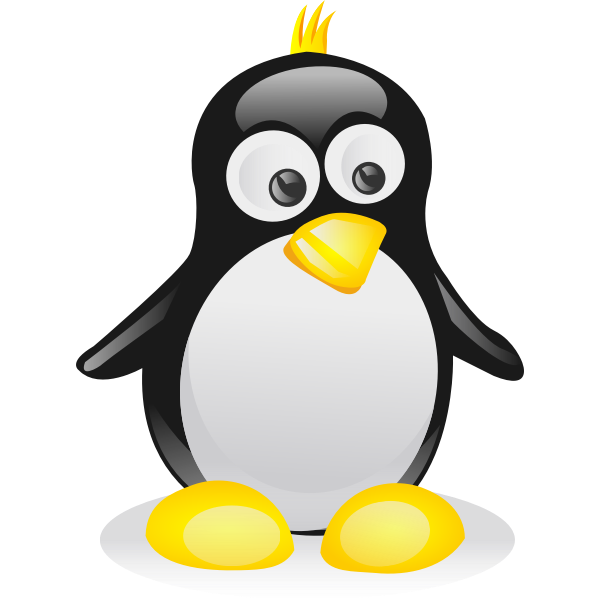 Color Linux mascot profile vector image