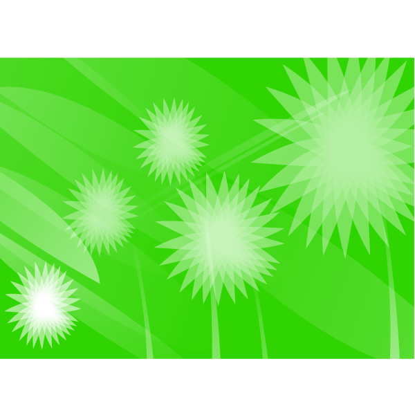 Green flowers vector wallpaper