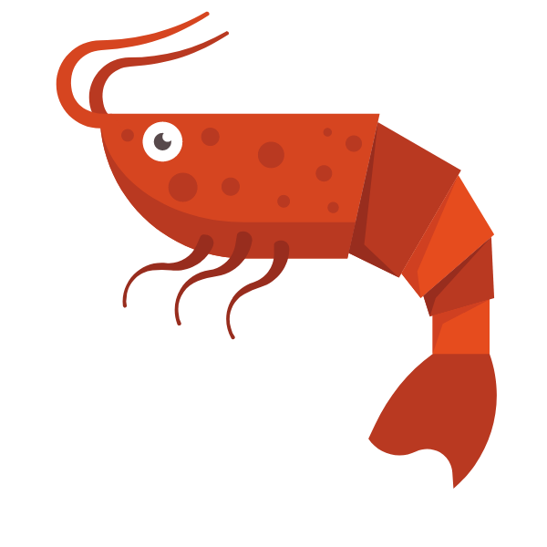 A red shrimp