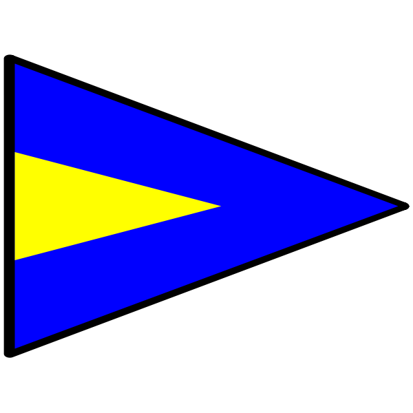 Triangular naval flag