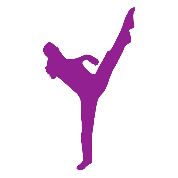 Dancer pink silhouette