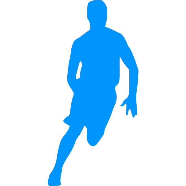 Basketball player outline silhouette