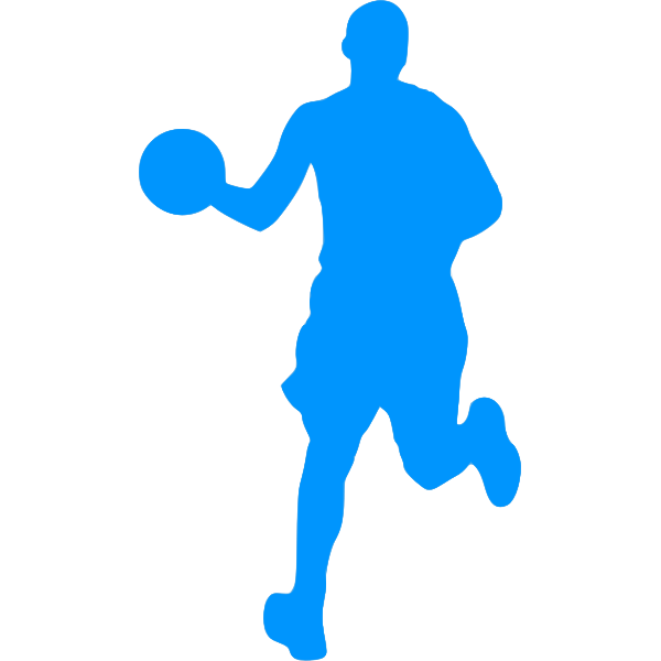 Basketball player outline image