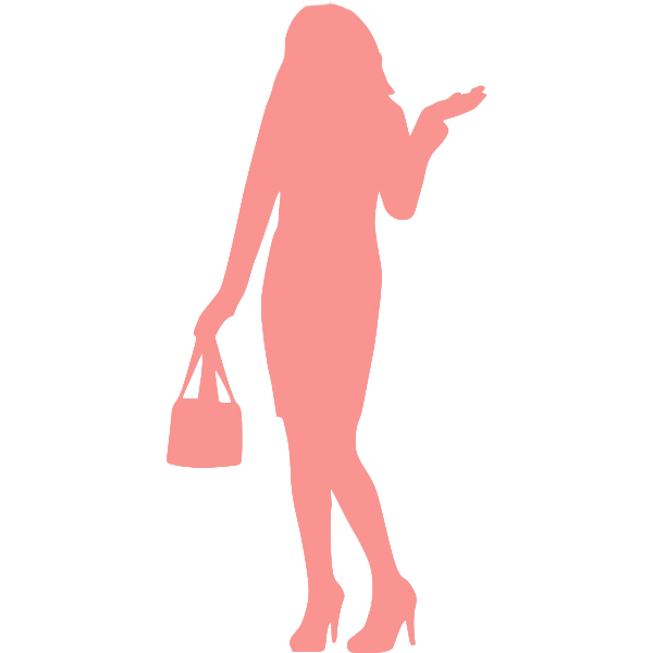 Model with bag