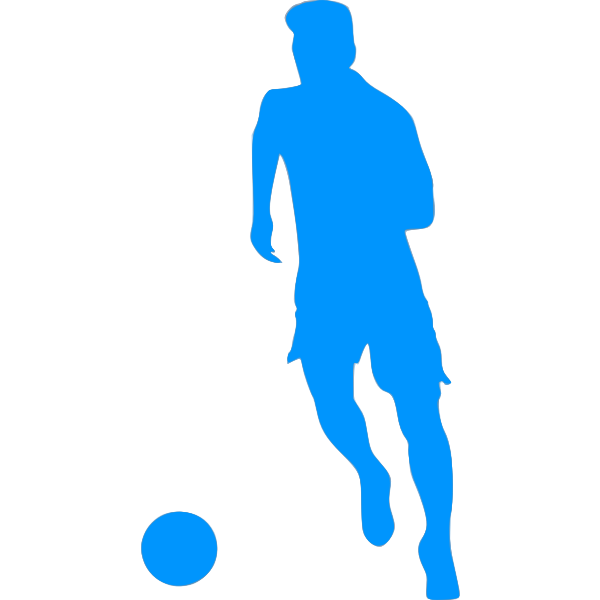 Football player dribbling