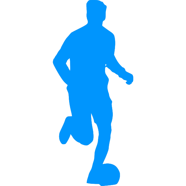 Silhouette of a footballer