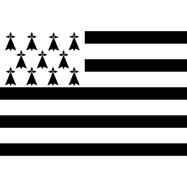 Vector flag of Brittany