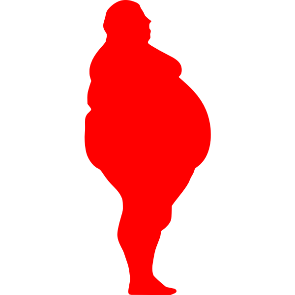 Obese man silhouette (#2)