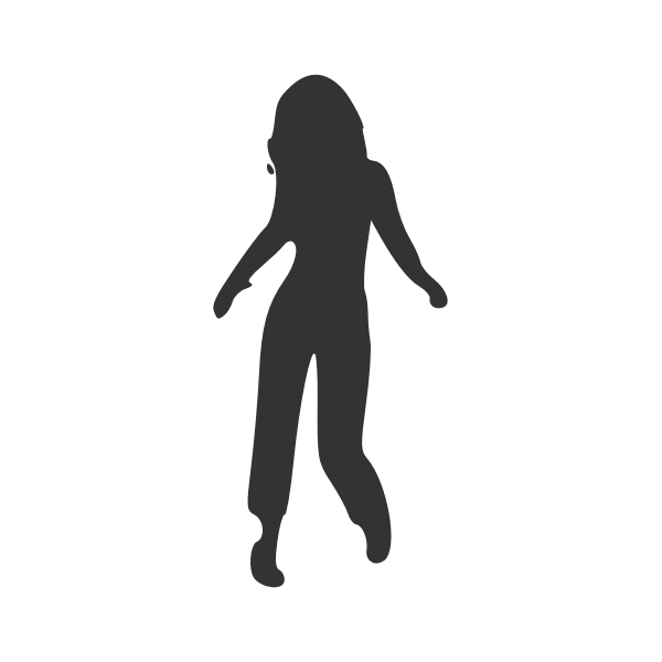 Dancing lady silhouette vector image