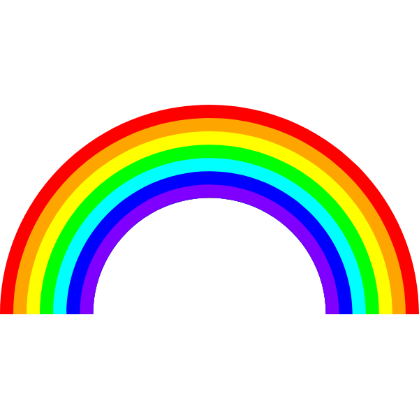 Simple 7 Color Rainbow Arc