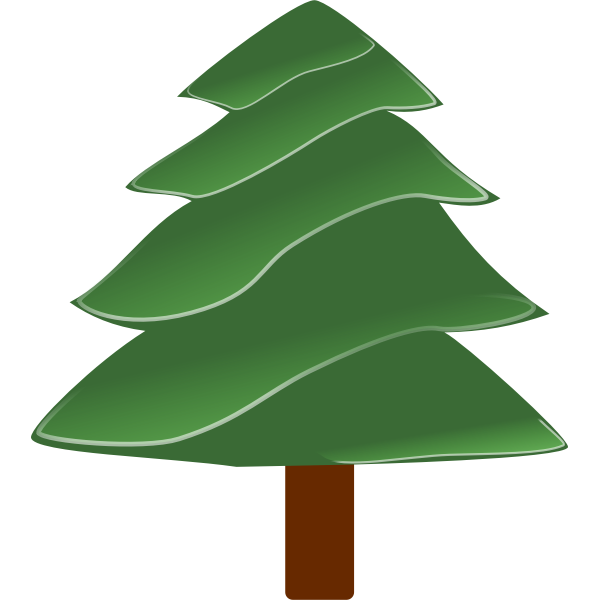 Simple evergreen vector image