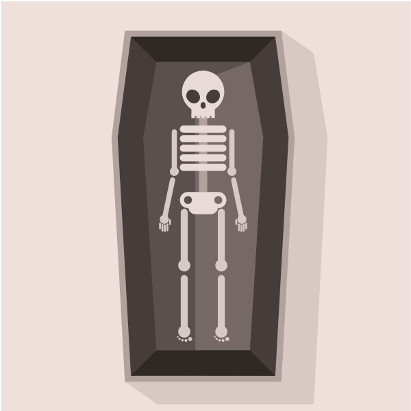 A skeleton in the coffin