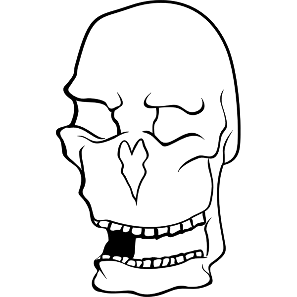 Clip art of old man's skull