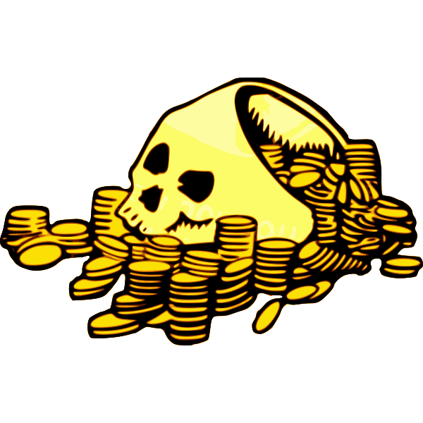 Skull and Money Vector