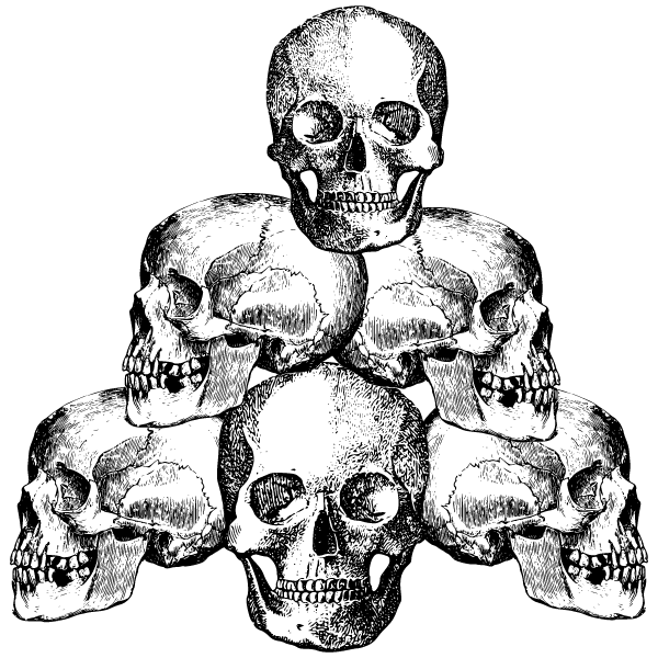 pile of skulls