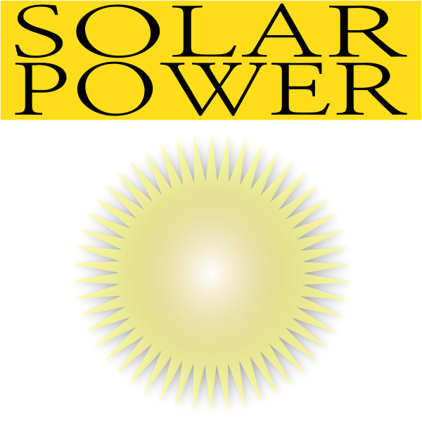 Vector drawing of solar power icon