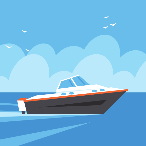 A speedboat