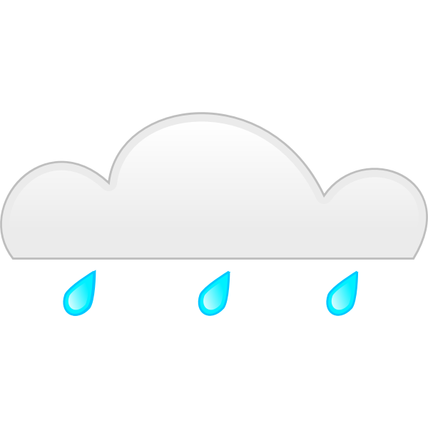 Pastel colored rain sign vector drawing