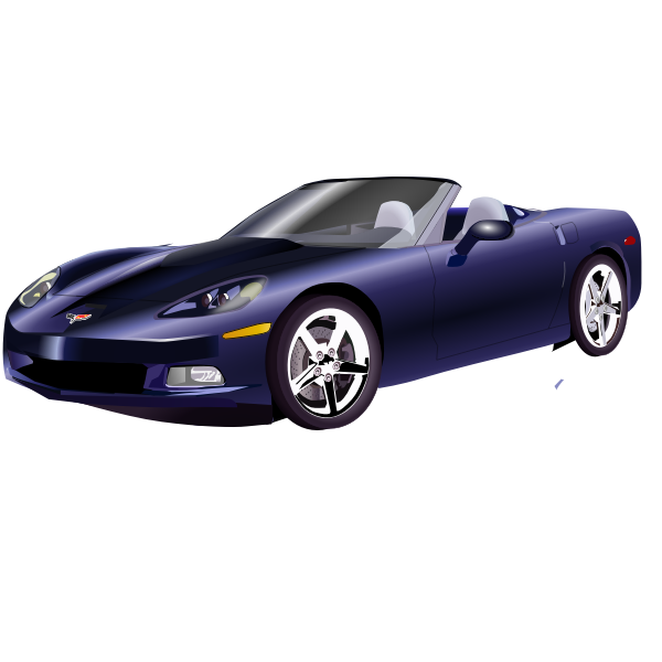 Convertible sports car vector graphics