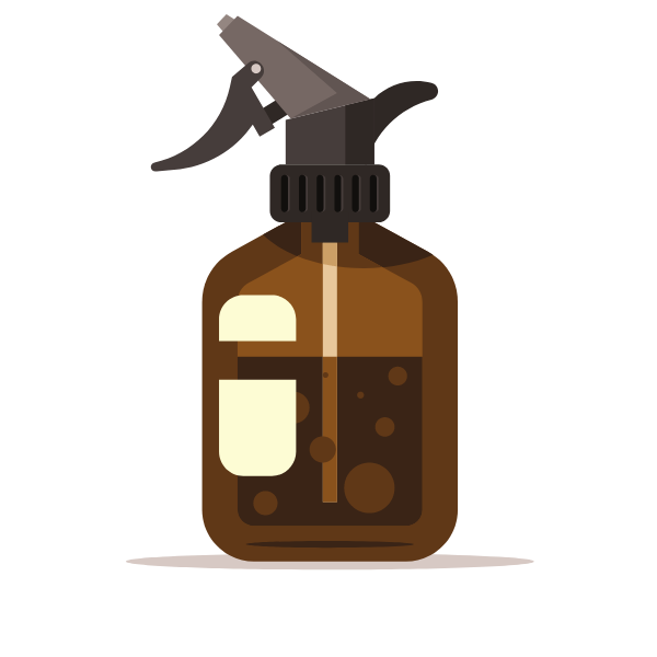 Brown spray bottle