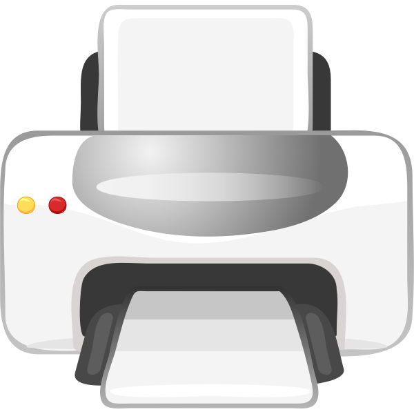 Vector clip art of printer color icon