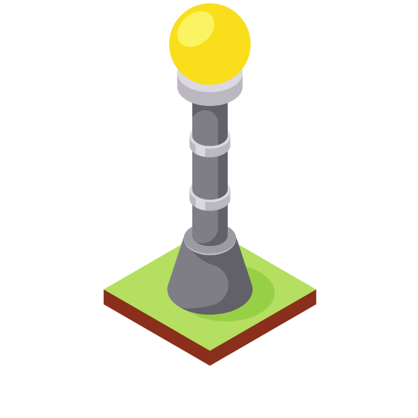 Streetlamp isometric view