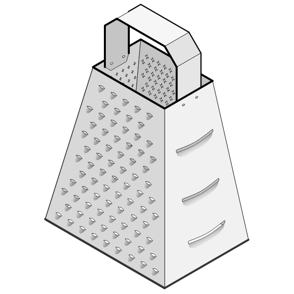 Vector drawing of cheese grater