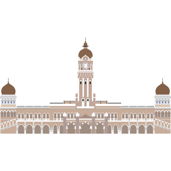 Sultan Abdul Samad Building vector image