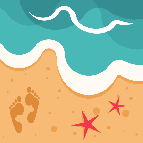 Summer beach vacation concept